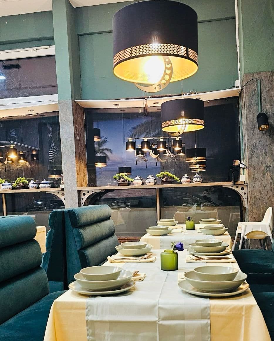 Wide view of the dining area